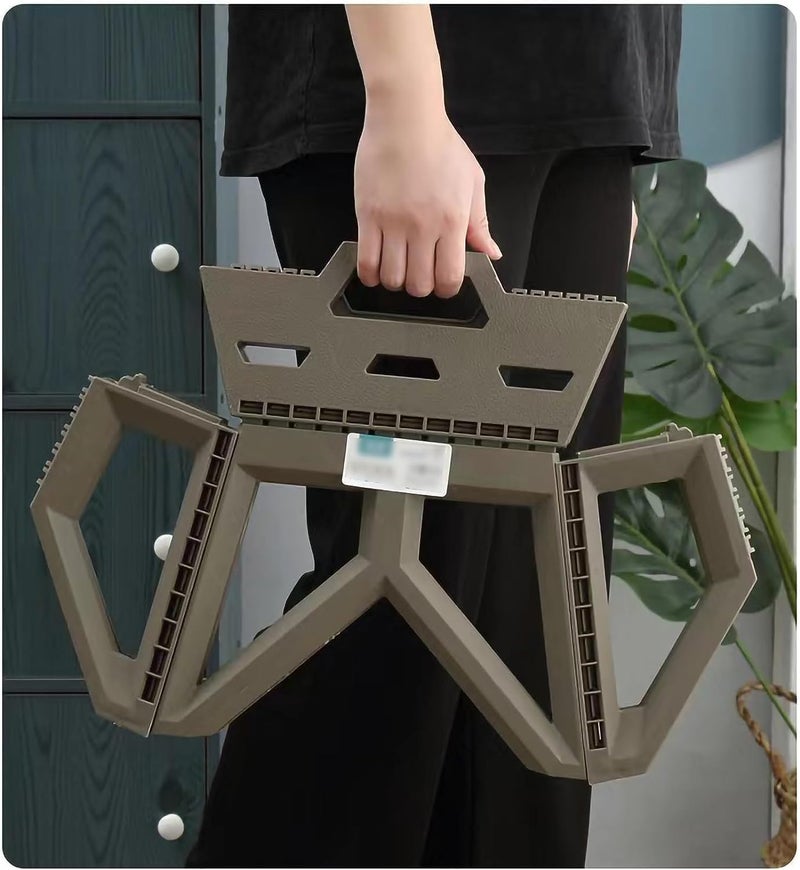 SEVIA SEVIA Geometric Design Foldable Stool Heavy Duty Indoors and Outdoors Folding Stool for Mountain Climbing Camping Barbecues Fishing Athletic Meets Long Trips Gardens  - Image 2