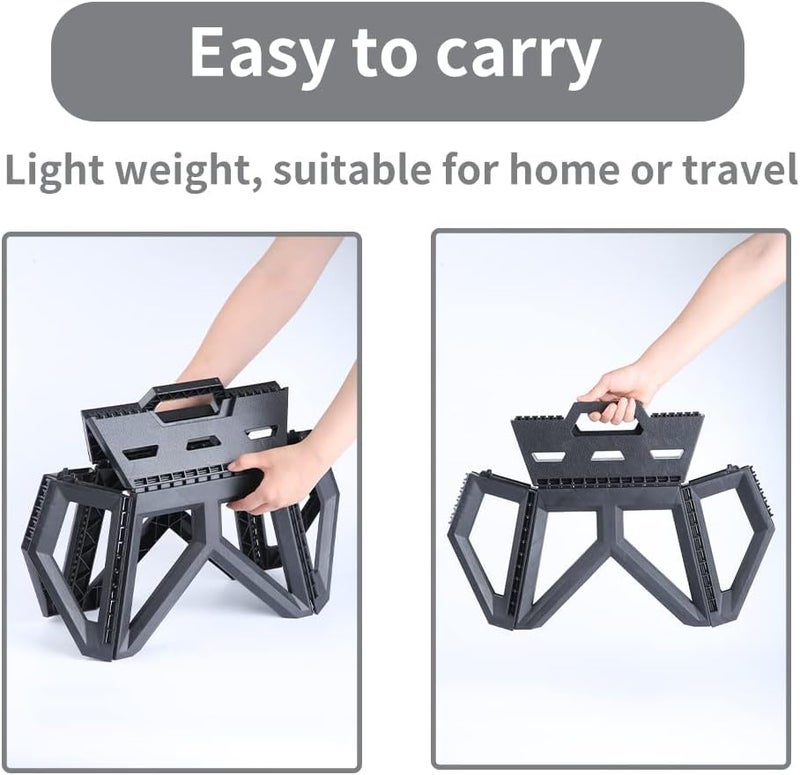 SEVIA SEVIA Geometric Design Foldable Stool Heavy Duty Indoors and Outdoors Folding Stool for Mountain Climbing Camping Barbecues Fishing Athletic Meets Long Trips Gardens  - Image 4