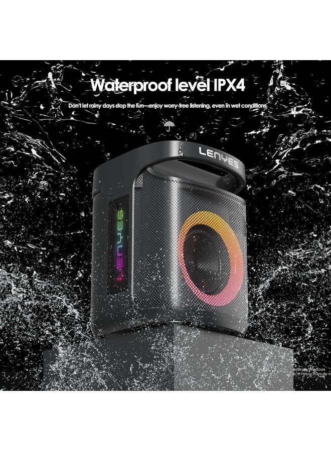 Lenyes S881 Portable Party Speaker | Bluetooth 5.0 | Deep Bass & RGB Lights - Image 4