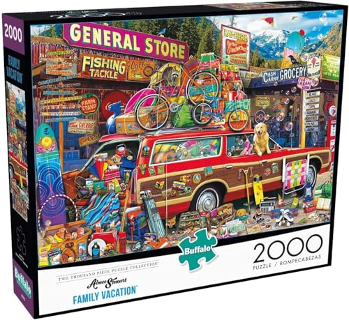 Buffalo Games - Aimee Stewart -Family Vacation - 2000 Piece Jigsaw Puzzle For Adults -Challenging Puzzle Perfect for Game Nights - Finished Size is 38.50 x 26.50 - Image 1