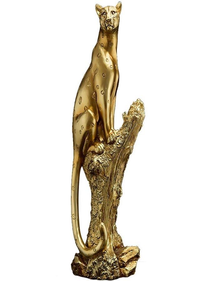 SHTWX 13 Inch Leopard Statue Figurine Sculpture Collectible Gifts for Leopard Lover Office Home Decor Desk Accessories Decoration Garden Figurines Outdoor Decor - Image 5