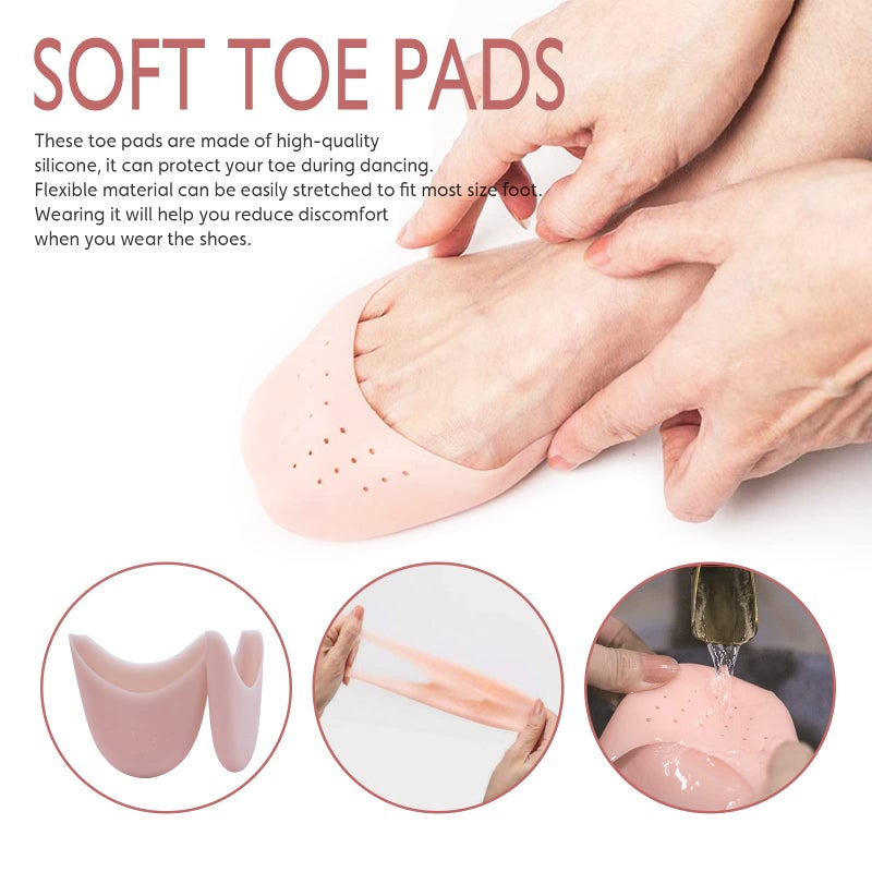 DoGeek Satin Pointe Shoes for Girls and Ladies Professional Ballet Dance Shoes with Ribbon for School or Home Pink - Image 4