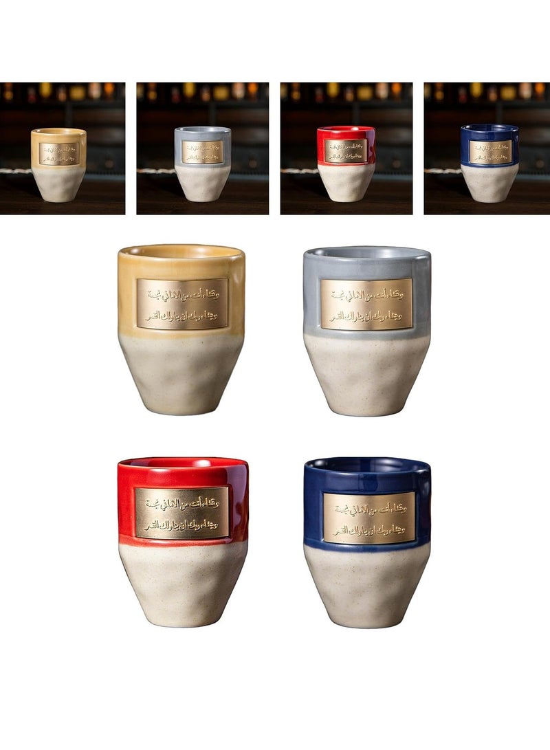 فنجان قهوة سيراميكي إبداعي مع لوحة اسم، يغسل باليد فقط، أدوات شرب متعددة الاستخدامات قابلة لإعادة الاستخدام، مواد صديقة للبيئة قابلة لإعادة التدوير مناسبة للتجمعات العائلية، المطاعم، الهدايا - Image 4