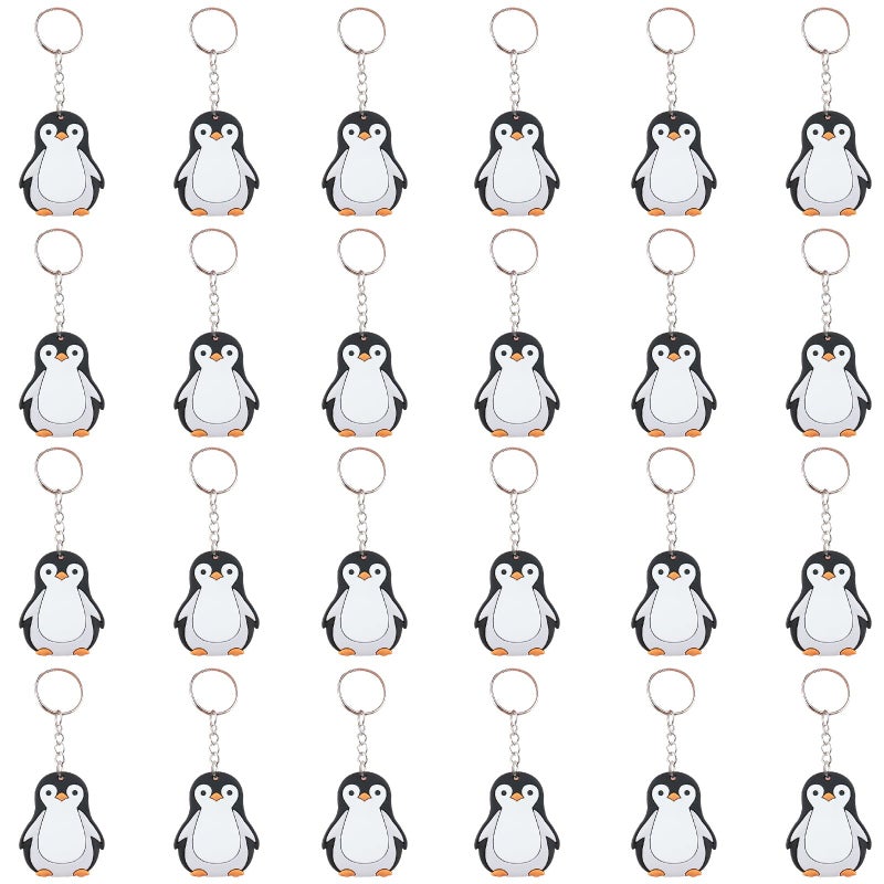 Mirabuy 24 Pack Penguin Keychains Key Rings for Polar Arctic Winter Animals Lovers Penguin Keyrings forPolar Animals Lovers Gifts - Image 2