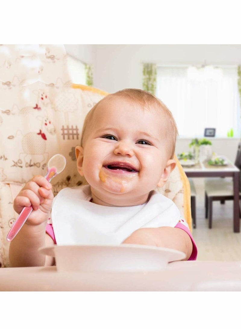 Excefore Baby Spoons Silicone Spoon for Baby Feeding and Infant Weaning BPA Free Baby Feeding and weaning Spoons for with Baby Spoon Set Baby Food Pouches Cutlery for Babies Toddler  - Image 4