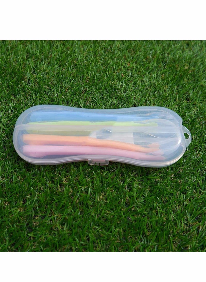 Excefore Baby Spoons Silicone Spoon for Baby Feeding and Infant Weaning BPA Free Baby Feeding and weaning Spoons for with Baby Spoon Set Baby Food Pouches Cutlery for Babies Toddler  - Image 5