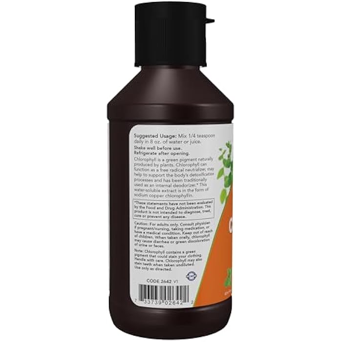 Now Foods Supplements, Extra Strength Liquid Chlorophyll, Mint, Internal Deodorizer*, Promotes Clean - Image 2