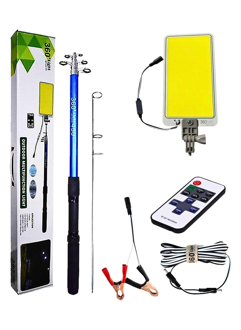 Shopit Camping Light, Outdoor Multifunction COB Led Light with Remote Control, 800W 5M 48000LM Portable Detachable Multi-Mode Light for Camping, Garden, Fishing, Emergency Car repair  - Image 2