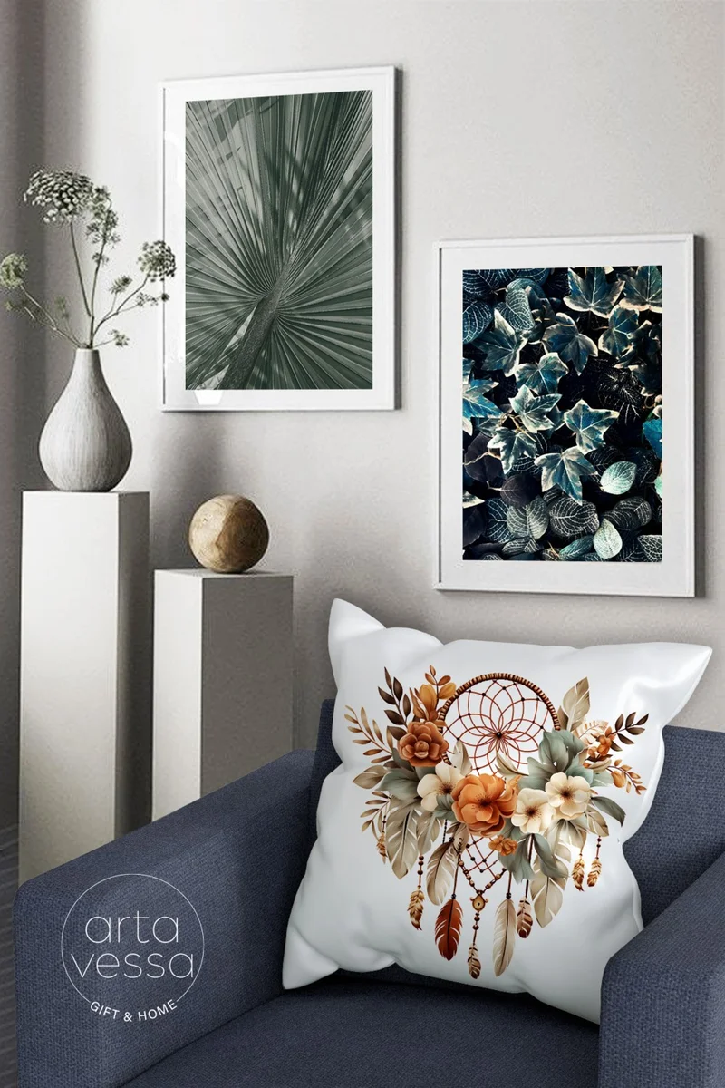 ارتافيسا Double Sided Digital Printed Decorative Faux Leather Throw Pillow Cover