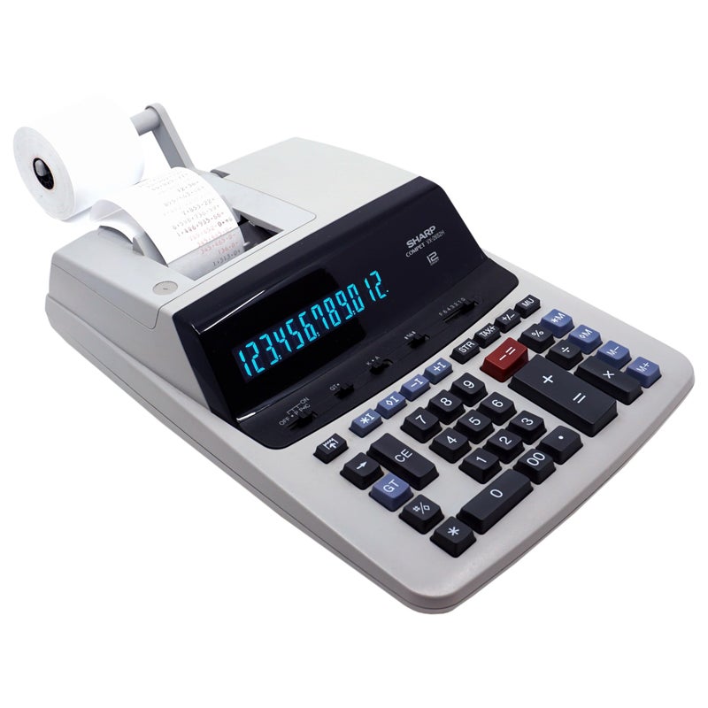 Sharp 12-Digit Print Calculator Desktop Size Adding Machine, Perfect for Everyday Use and Office, Bright, Large Easy-to-Read Numbers on Both the Display and the Two-ColorPrinted Tape (VX-2652H) - Image 2