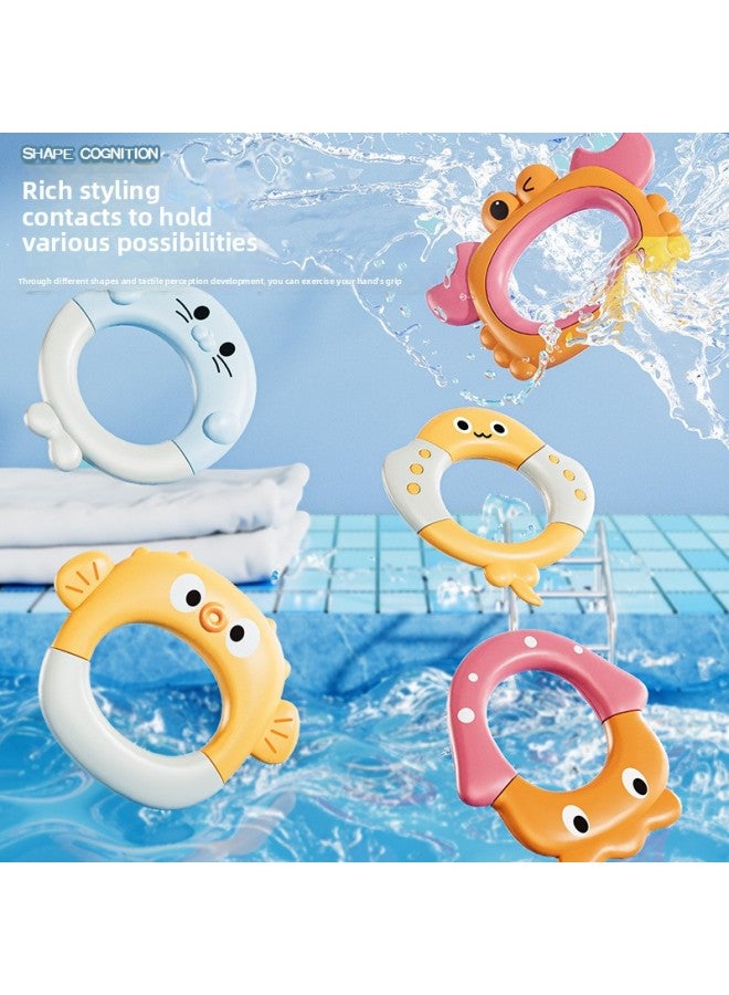 Hot-selling Octopus Ring Toys Children's Water-playing Educational Toys Bathroom Parent-child Interactive Baby Toys-Color:Upgraded Waterproof Smooth Material Cartoon Shape Gift Box  - Image 3