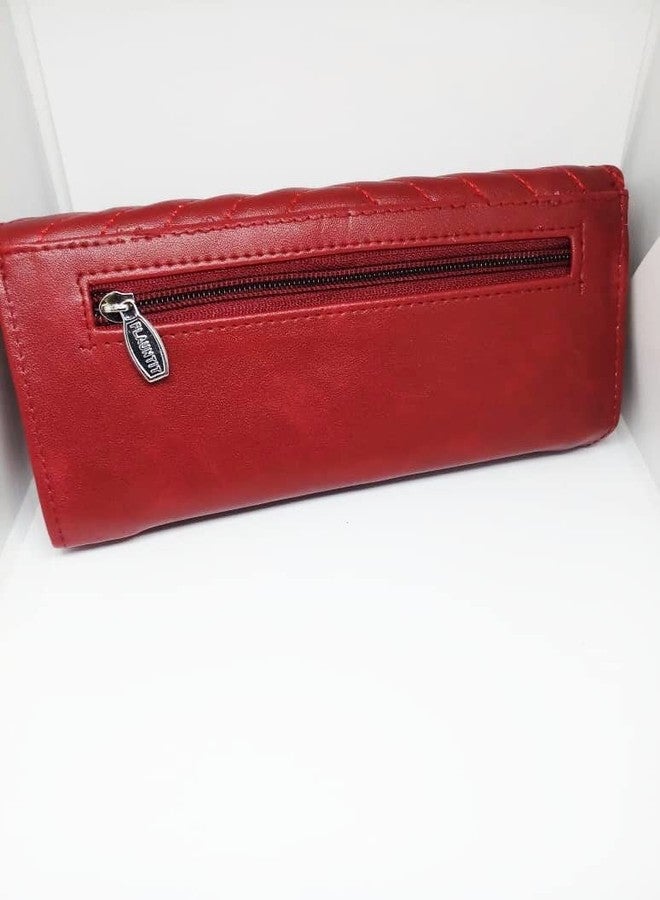 AK Ultimate حقيبة يد AK Ultimate من الجلد الطبيعي للنساء والفتيات (أحمر) - Image 3