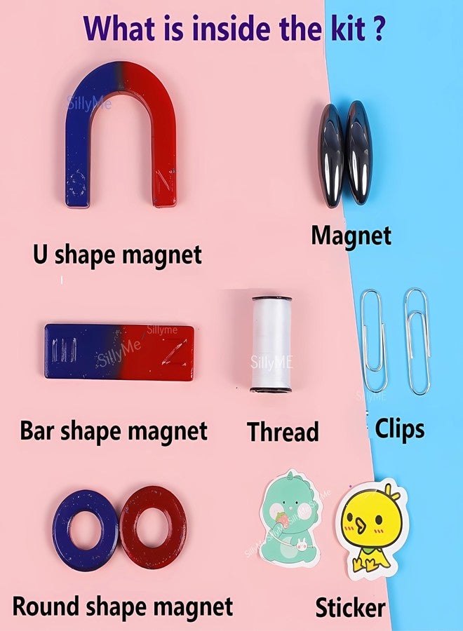 SILLYME 6pcs Small Educational Magnetic Science Experiment Kit - Return Gifts Birthday Party for Kids - Return Gift for Kids Birthday Age 6-10 8-12 Years - Image 2
