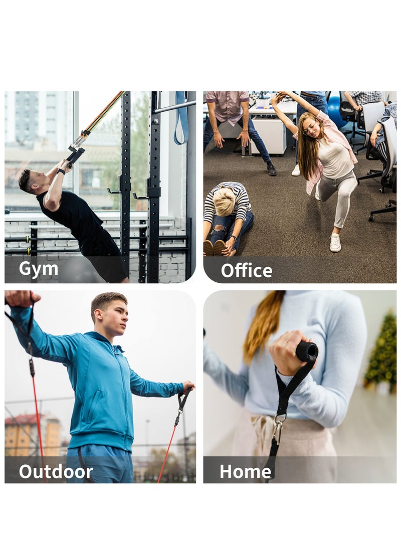 زيريفام مجموعة أشرطة مقاومة زيريفام، 14 قطعة من أشرطة مقاومة مقاومة للكسر، مع مقابض، وأحزمة للكاحل، ومثبتات للأبواب، ودليل تدريب لأشرطة الكاحل، وحقيبة حمل. - Image 4