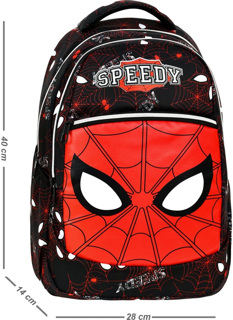 Çantaland - 3-Piece School Set, Spiderman Patterned Primary School Bag + Lunch Box + Pencil Case - Image 1