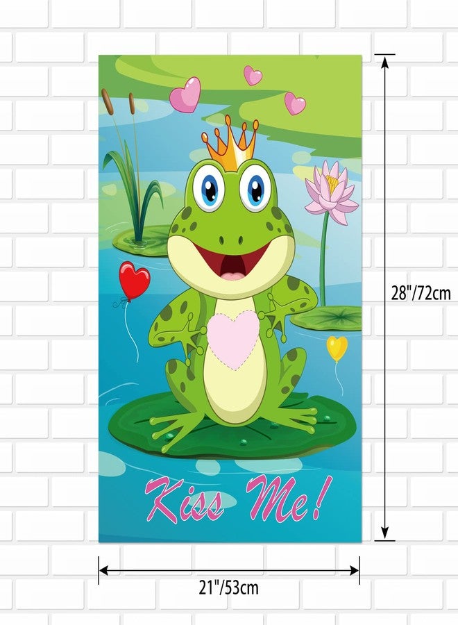 ELECLAND Pin the Heart on the Frog Valentines Party Game for Kids, Valentines Heart Stickers, Valentine's Day Party Decorations, Birthday Party Games - Image 2