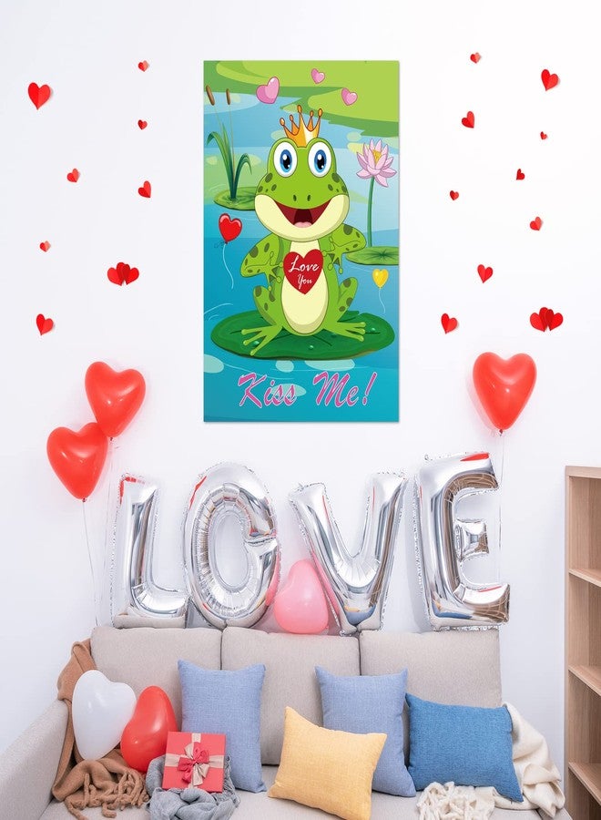 ELECLAND Pin the Heart on the Frog Valentines Party Game for Kids, Valentines Heart Stickers, Valentine's Day Party Decorations, Birthday Party Games - Image 4