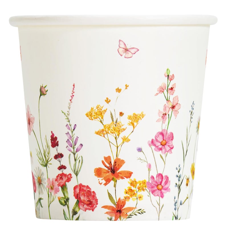 Crisky 300 Pack Paper Bathroom Cups 3oz Disposable Small Mouthwash, Elegant Floral Design, Hot/Cold Beverage Coffee, Dessert for Birthday Parties, Home-use, Picnics, Ceremonies - Image 1