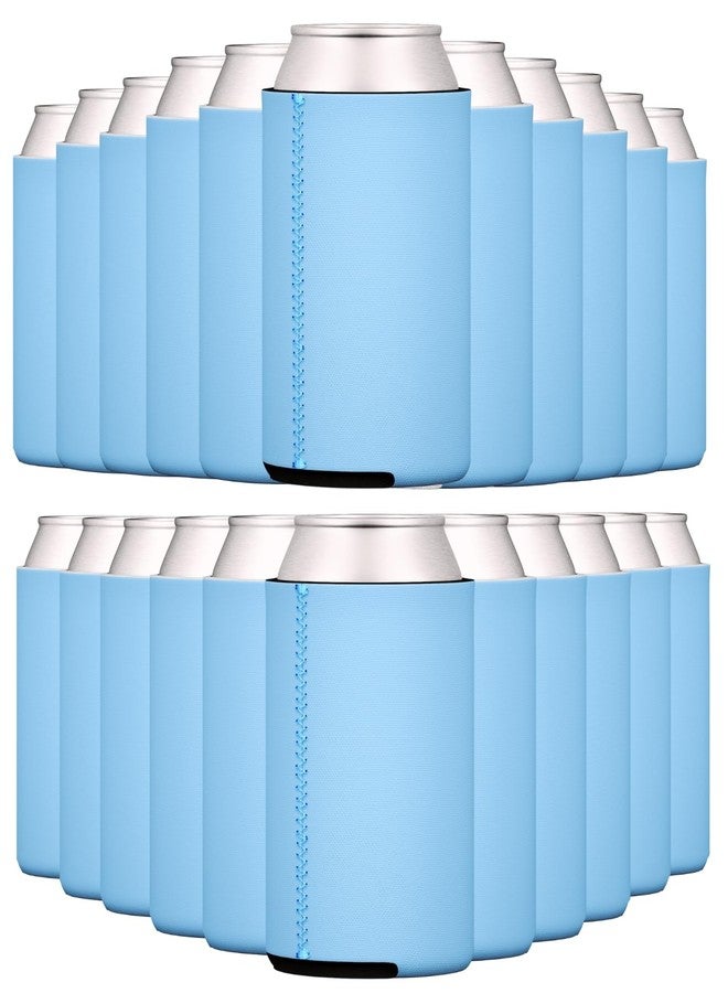 جي7 باور حافظات علب المشروبات المصنوعة من النيوبرين من تاهو باي (عبوة من 25 قطعة) أغطية علب البيرة القياسية سعة 12 أونصة (أزرق فاتح) - Image 1
