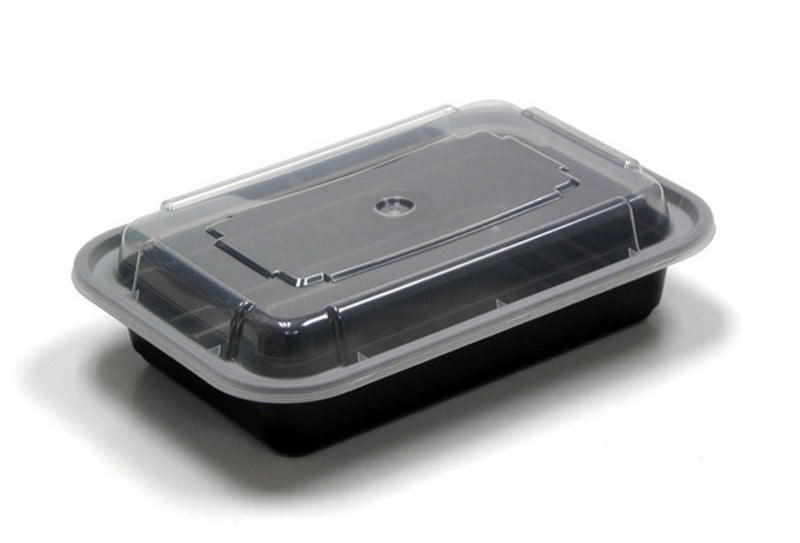 Green Direct Pack of 10 (16 oz) - Disposable Meal Prep and Take out black food containers with lids  Plastic Bento Lunch Box To Go - Image 1