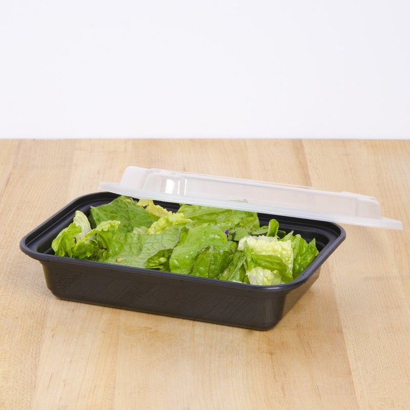 Green Direct Pack of 10 (16 oz) - Disposable Meal Prep and Take out black food containers with lids  Plastic Bento Lunch Box To Go - Image 4