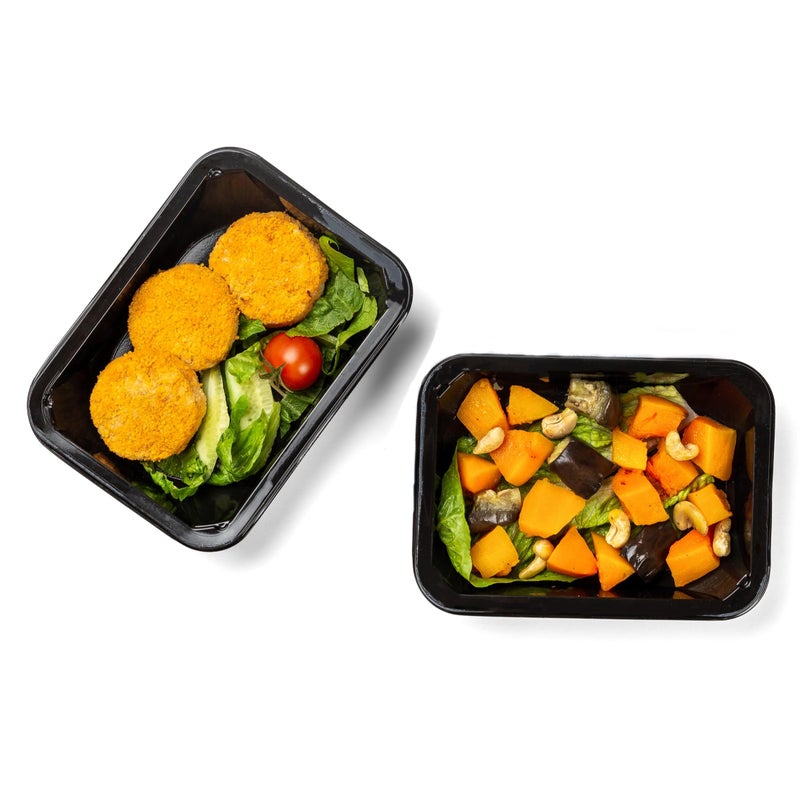 Green Direct Pack of 10 (16 oz) - Disposable Meal Prep and Take out black food containers with lids  Plastic Bento Lunch Box To Go - Image 3