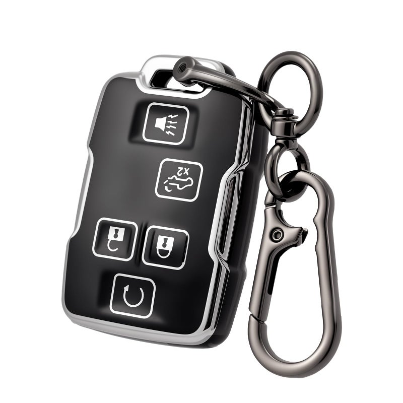 CHATYYD Key fob Cover for GMC with KeychainSoft TPU Car Key Cover Case for GMC Yukon Sierra 1500 Chevy Silverado Suburban Tahoe AccessoriesBlack - Image 3