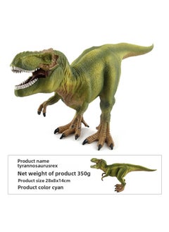 Jurassic Simulation Solid Suit Tyrannosaurus Raptors Tyrannosaurus Dinosaur Model Toys-Color:Jzd004 Rex Tyrannosaurus Green 390g