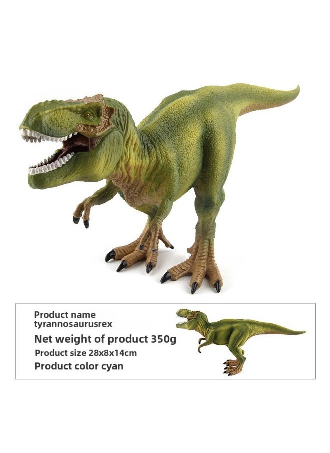null - Jurassic Simulation Solid Suit Tyrannosaurus Raptors Tyrannosaurus Dinosaur Model Toys-Color:Jzd004 Rex Tyrannosaurus Green 390g - Image 1