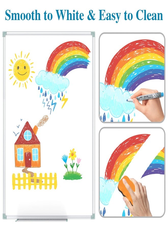 Lockways White Board Dry Erase Board 36 x 24 Inch, Magnetic Whiteboard 3 x 2, Silver Aluminium Frame for School Office and Home - Image 4