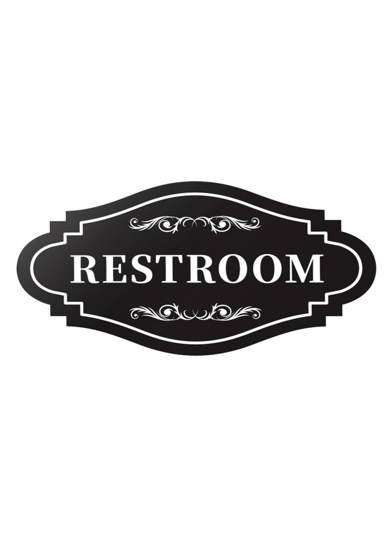 AVACraft Restroom Sign,Restroom Signs for Business,Restroom Sign for Home, 20x11cm-Easy Installation Without Any Tools  - Image 1