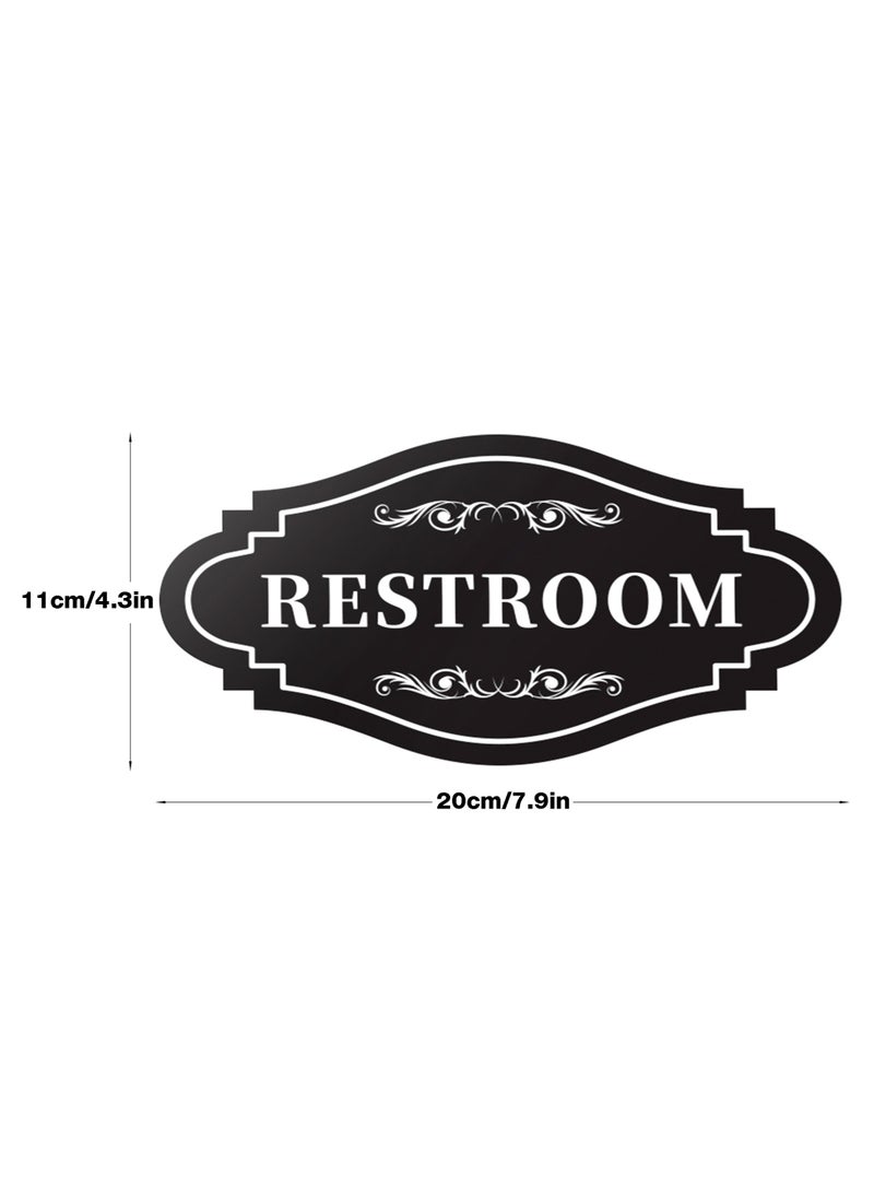 AVACraft Restroom Sign,Restroom Signs for Business,Restroom Sign for Home, 20x11cm-Easy Installation Without Any Tools  - Image 2