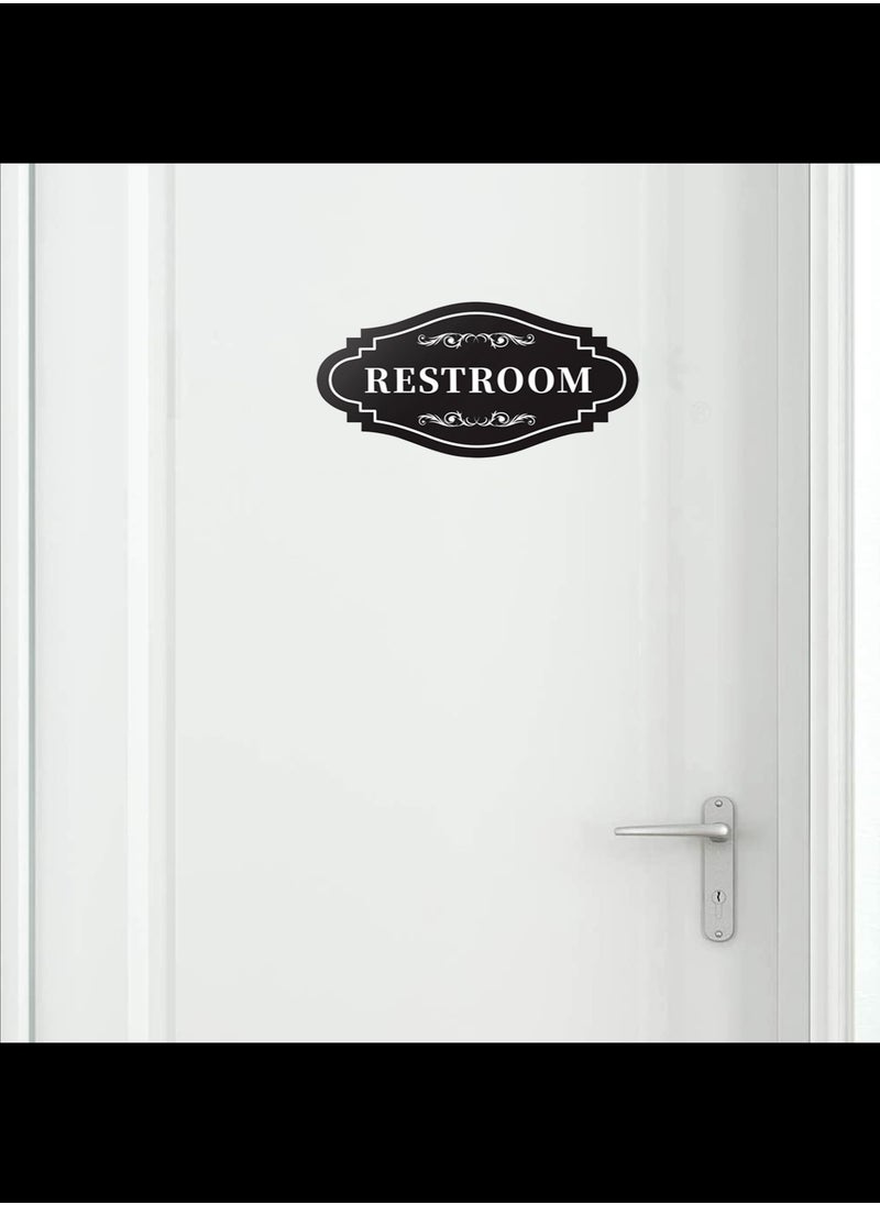 AVACraft Restroom Sign,Restroom Signs for Business,Restroom Sign for Home, 20x11cm-Easy Installation Without Any Tools  - Image 3