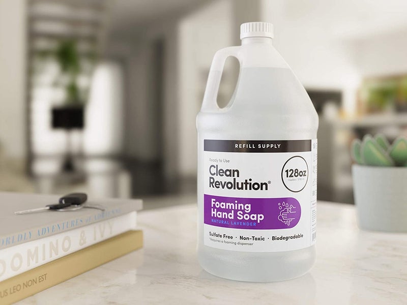 Clean Revolution Foaming Hand Soap Refill Supply Container. Ready to Use Formula. Natural Lavender Fragrance, 128 Fl. Oz - Image 3