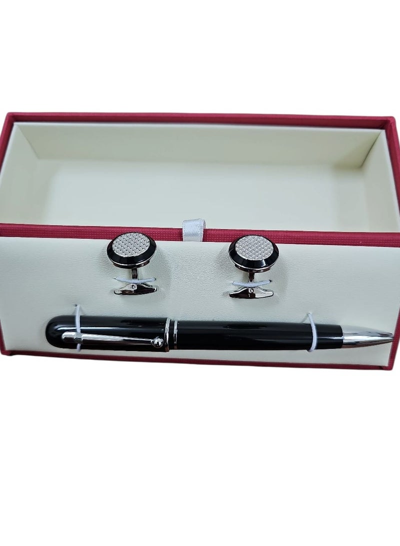 Denx Luxury Men’s Gift Set – Elegant Pen with Stylish Cufflinks, a Sophisticated Touch of Class and the Perfect Gift for Every Occasion