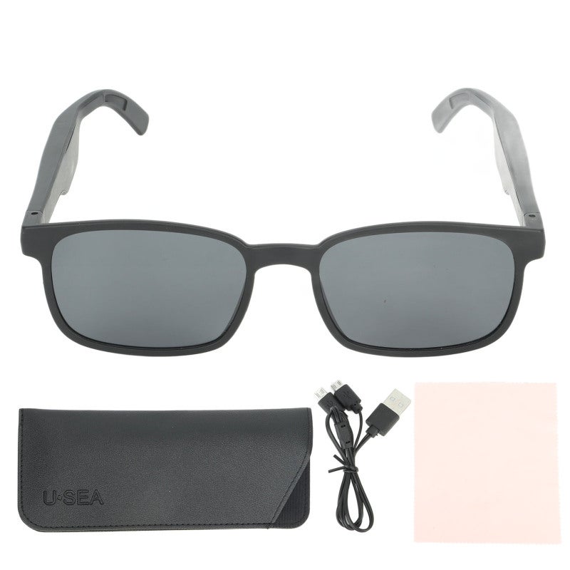 Open Ear Smart Glasses: Bluetooth 5.0, Lightweight Comfortable, 8 Hours Battery Life - Dual Microphones Clear Calls, Detachable Polarized Sunglasses for Running, Hiking, Daily Chores - Image 1
