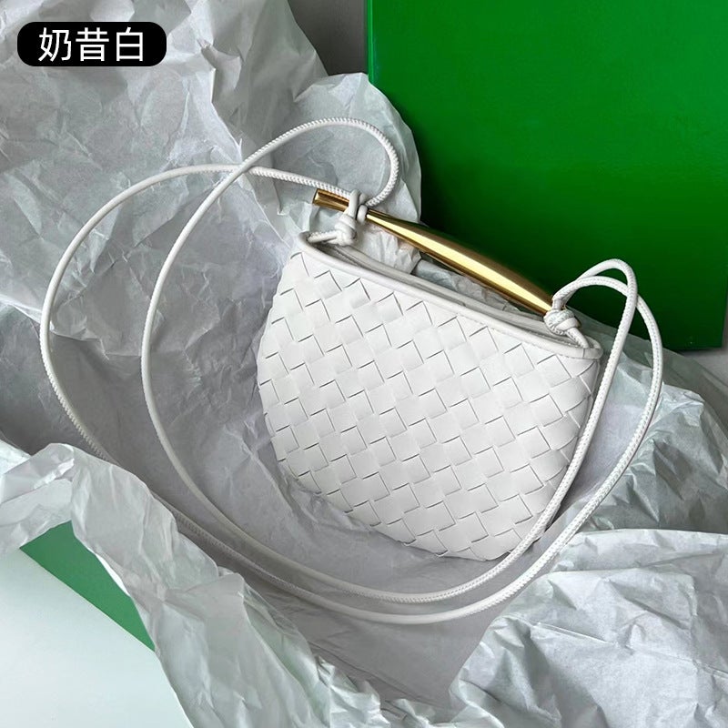 2023 New Sardine Bag Cowhide Woven Women'S Bag Portable Shoulder Crossbody All-Match Hand Ling Underarm Dumpling Bag - Image 1