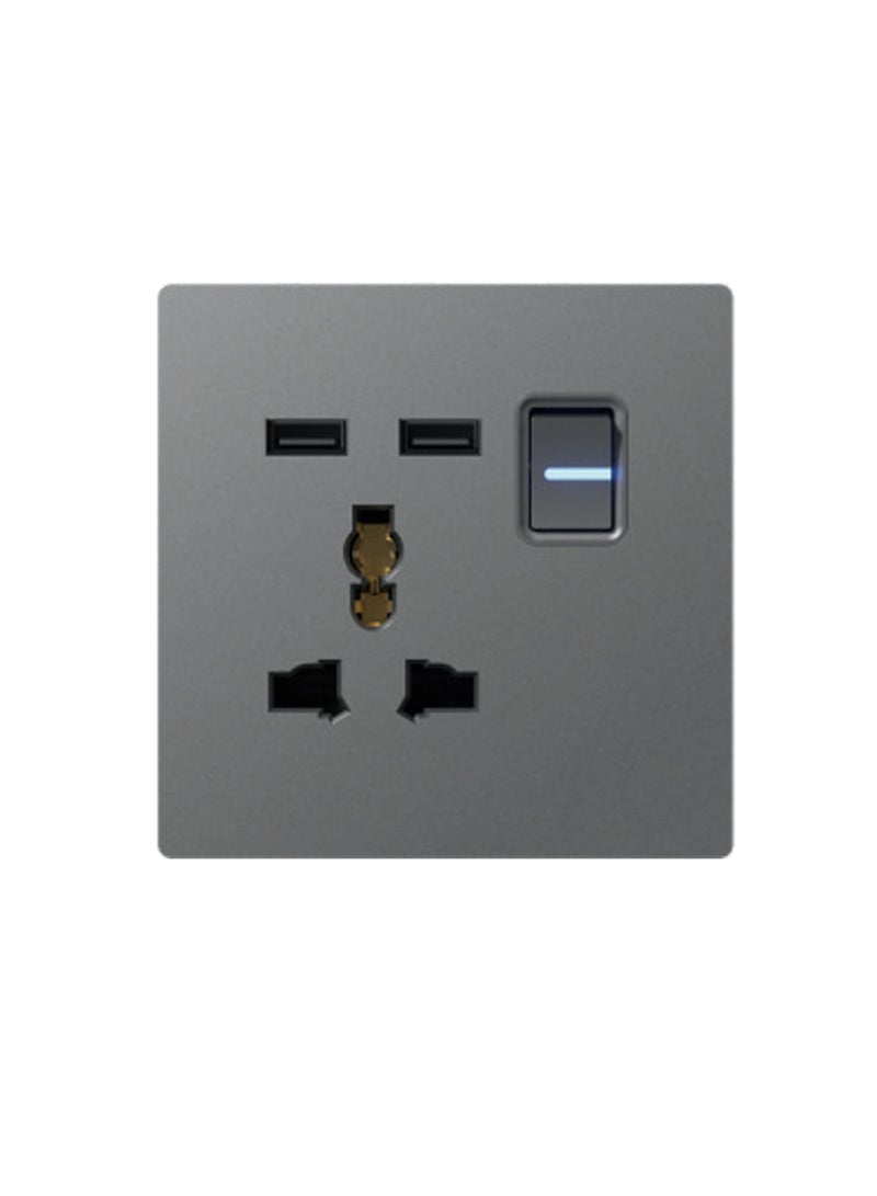 Foreign trade rocker switch socket (one switch with multi-function + dual USB) 