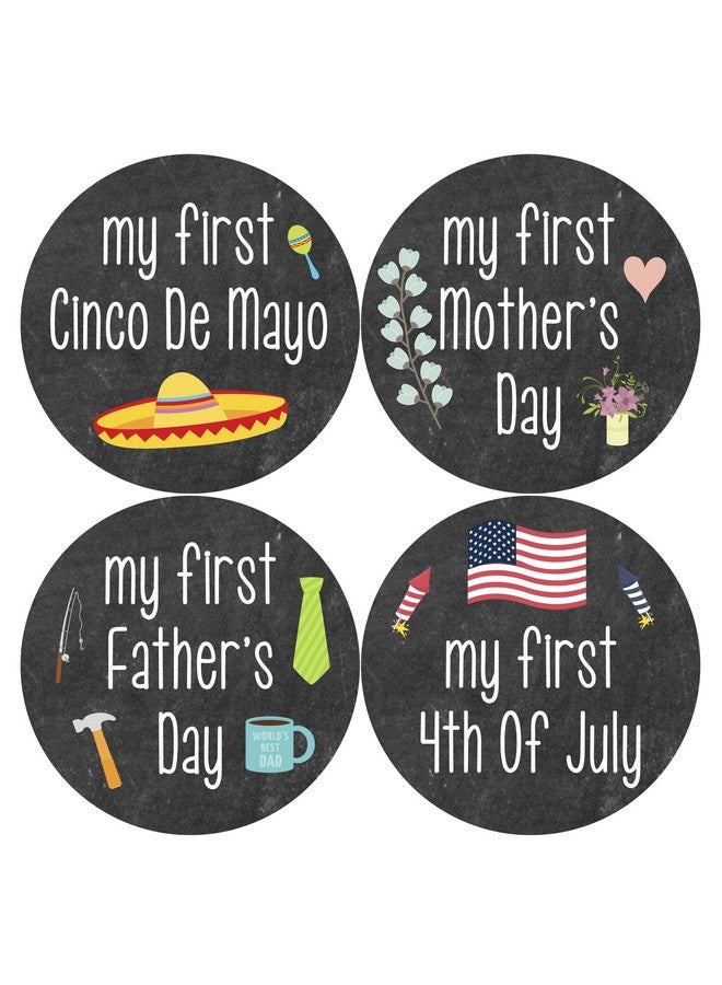 Months In Motion My First Holiday Baby Stickers Milestone Christmas, Birthday, Halloween, Easter, Thanksgiving Baby Sticker Chalkboard - Image 3