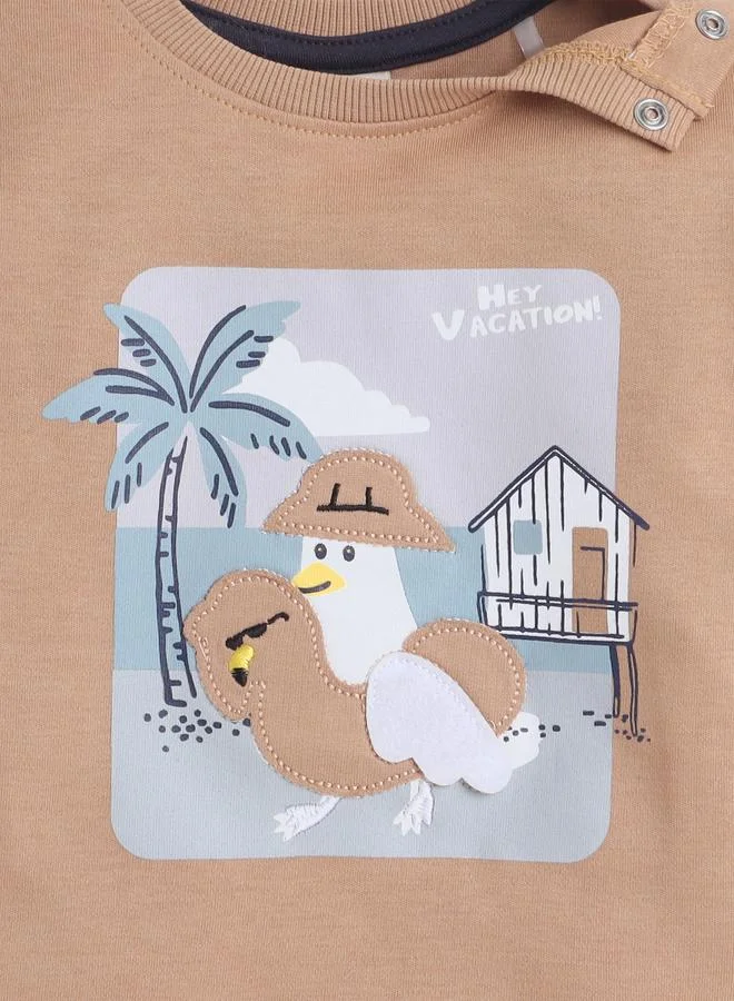 victor and jane Victor And Jane Boys Patch Graphic T-Shirt and Shorts Set