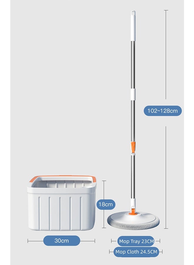التنظيف المنزلية الدوارة ممسحة دلو الأكمام ، الجافة والرطبة المزدوجة الغرض ممسحة ، الذاتي فصل القذرة دلو ، قابلة لإعادة الاستخدام الكلمة تنظيف وسادة قابلة للفك و 2 ممسحة القماش استبدال أجزاء - Image 2