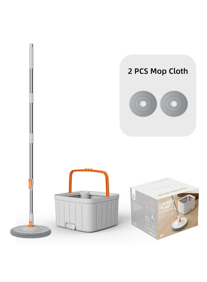 التنظيف المنزلية الدوارة ممسحة دلو الأكمام ، الجافة والرطبة المزدوجة الغرض ممسحة ، الذاتي فصل القذرة دلو ، قابلة لإعادة الاستخدام الكلمة تنظيف وسادة قابلة للفك و 2 ممسحة القماش استبدال أجزاء - Image 1