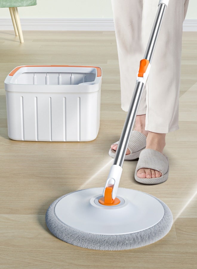 التنظيف المنزلية الدوارة ممسحة دلو الأكمام ، الجافة والرطبة المزدوجة الغرض ممسحة ، الذاتي فصل القذرة دلو ، قابلة لإعادة الاستخدام الكلمة تنظيف وسادة قابلة للفك و 2 ممسحة القماش استبدال أجزاء - Image 3