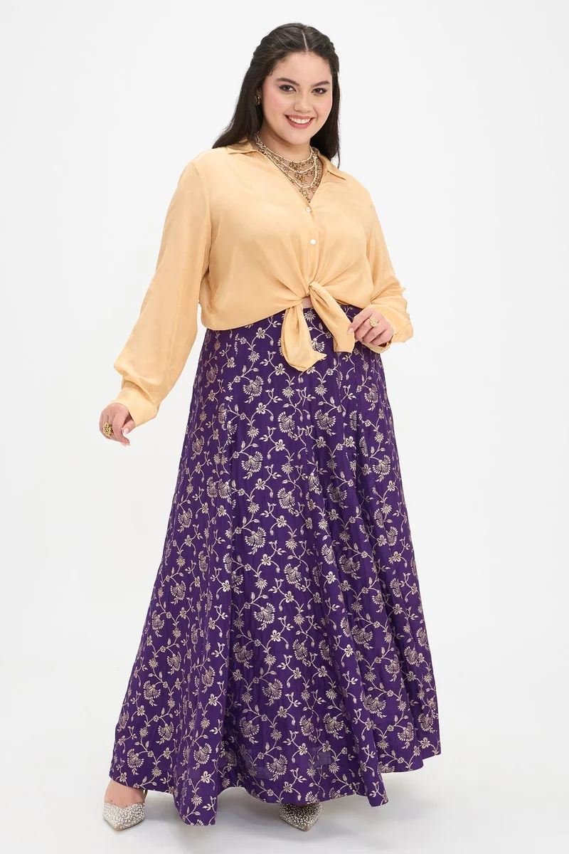 Virgio Solid Viscose Plus Size Shirt With V-Placket for Women