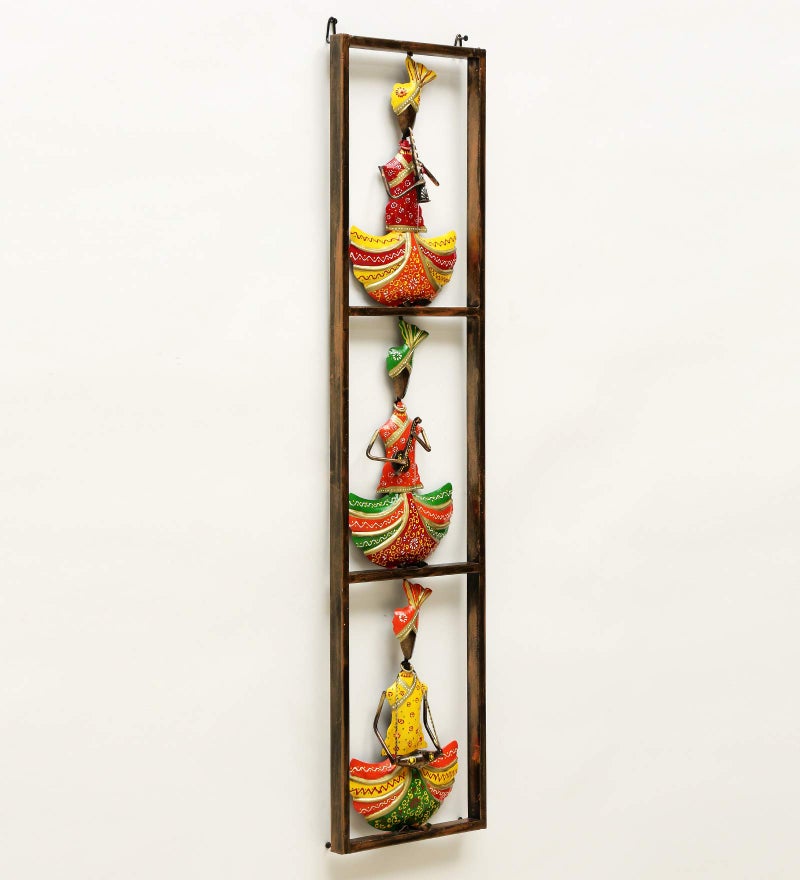 Medieval Arts Wall Art Decorative 3 Iron Musicians Traditional Wall Hanging Showpiece Frame for Home Decor (Style 1) - Image 3