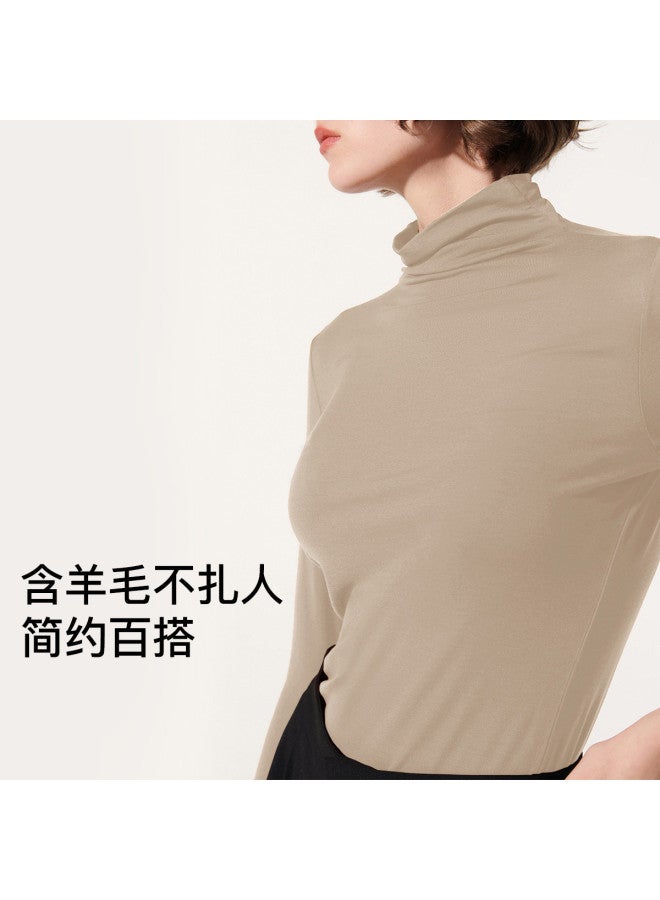 ubras Women'S Wool Blend Mock Neck Base Layer Top, Chic And Slim-Fitting Shirt Wearable Inside Or Out - Image 3