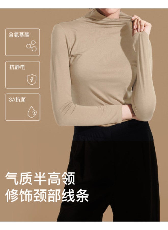 ubras Women'S Wool Blend Mock Neck Base Layer Top, Chic And Slim-Fitting Shirt Wearable Inside Or Out - Image 1