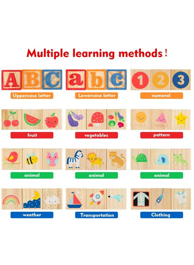 Joqutoys ABC Wooden Building Blocks for Toddlers 1-3 Large, 26 PCS Alphabet & Number Stacking Blocks, Educational Learning Toys for Boys Girls Kids Gifts 1.65'' - Image 5