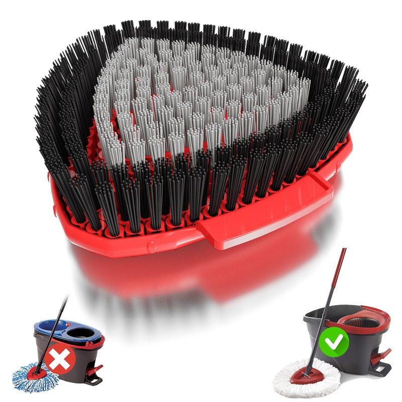 SuperAbound Upgraded Spin Mop Replacement Scrub Brush Heads Compatible with Ocedar EasyWring 1 Tank,Full Bristle Scrubber Replace Great for Kitchen, Bathroom, Pools,Deck Hard Floor Cleaning - Image 1