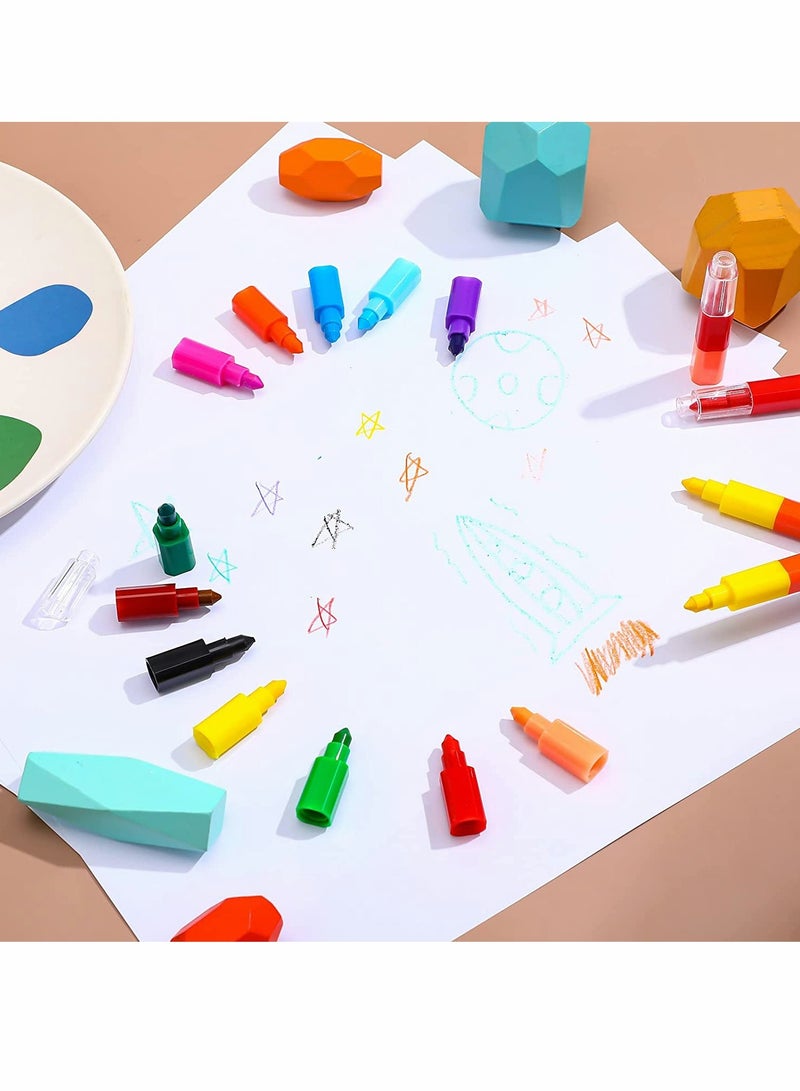 Colorful Stackable Crayons Set for Kids, 10 Pcs DIY Building Crayons, Fun Party Favors for School and Office Supplies - Image 5